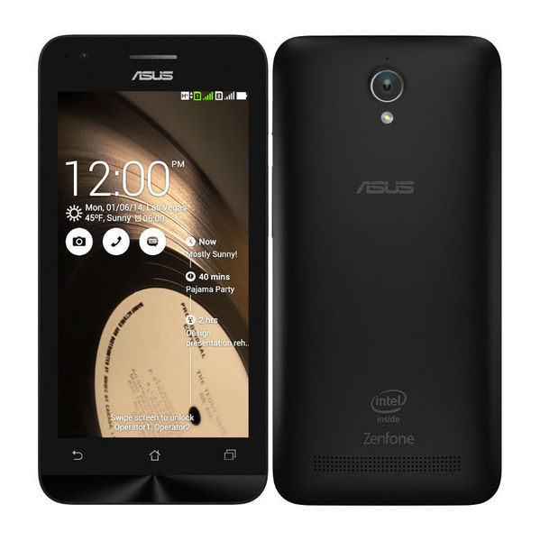 Смартфон 4.5" ASUS ZenFone C ZC451CG: Atom Z2520 (1.2 x2) 1Gb 8Gb 854x480 5МП черный УЦЕНКА