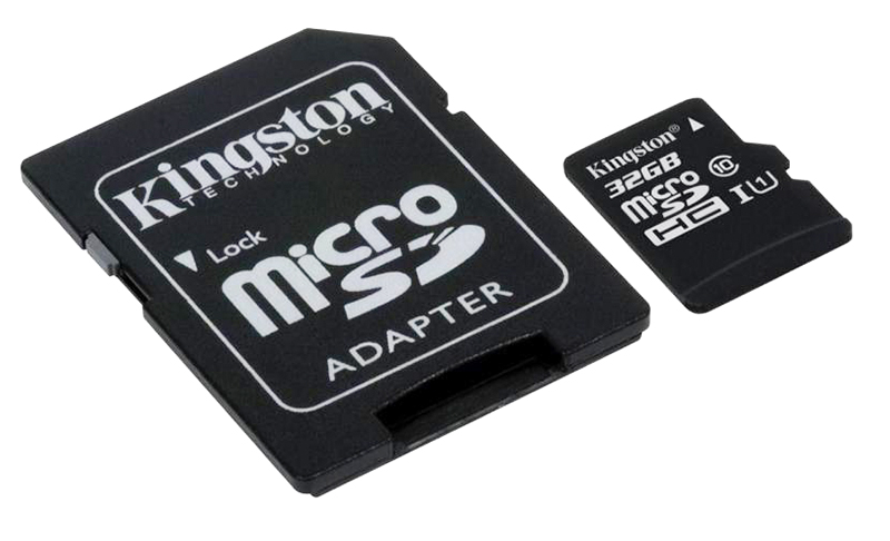 Карта памяти MicroSDHC 32Gb Kingston Class 10 с адаптером / SDC10G2/32GB